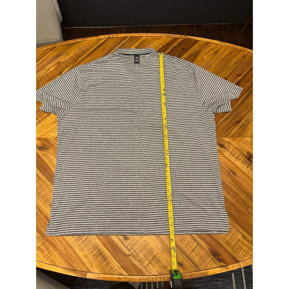Nike Tiger Woods Dri-FIT Golf Polo Shirt Mens XXL Gray White Striped Performance - Picture 11 of 12